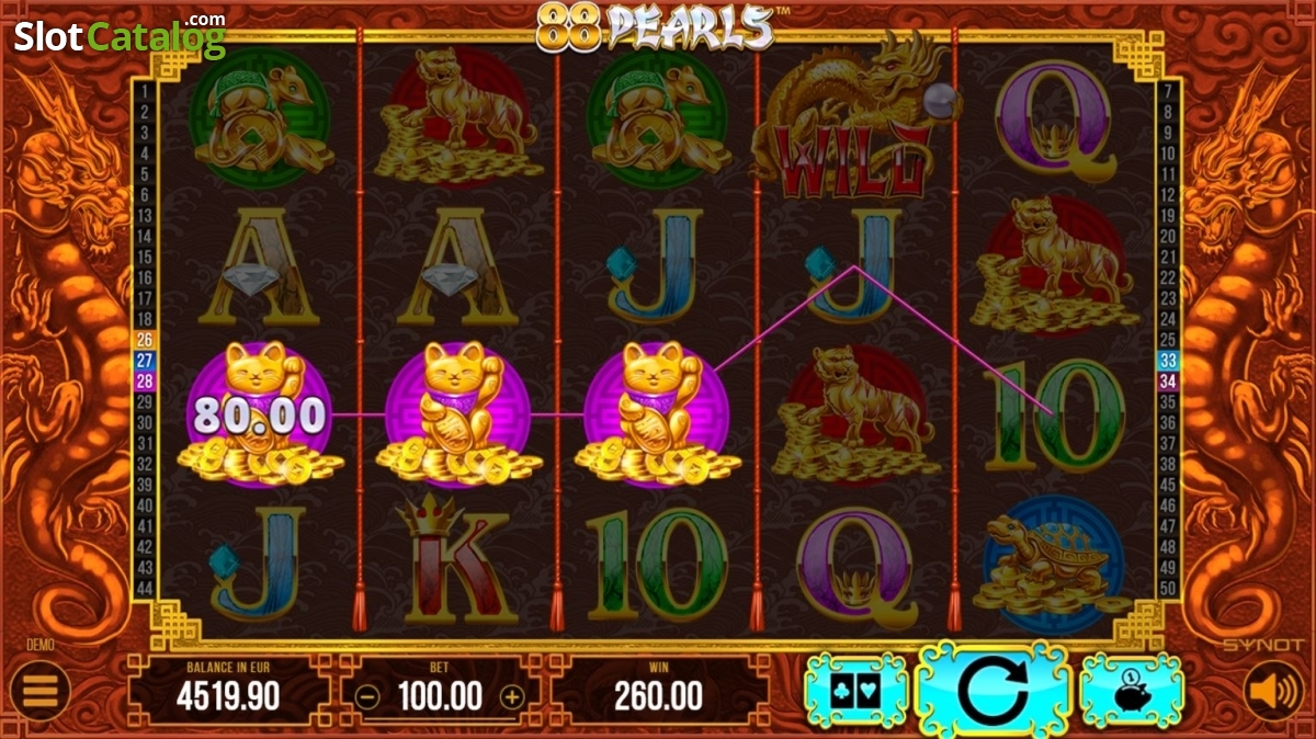 88 Pearls video slot machine screenshot