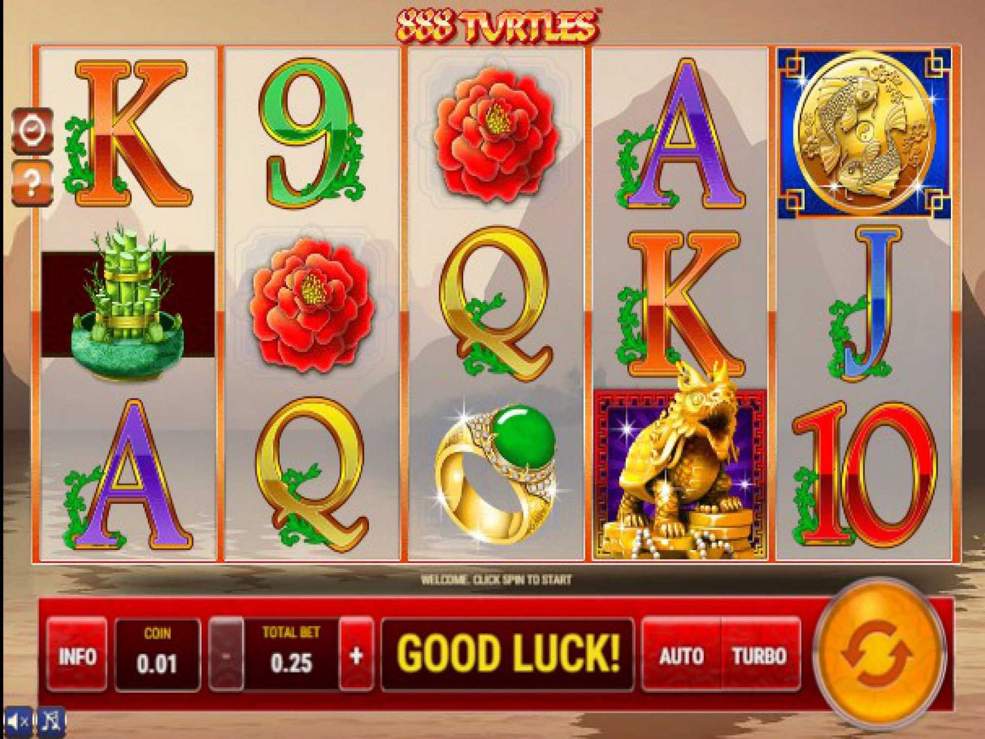 888 Turtles slot machine screenshot