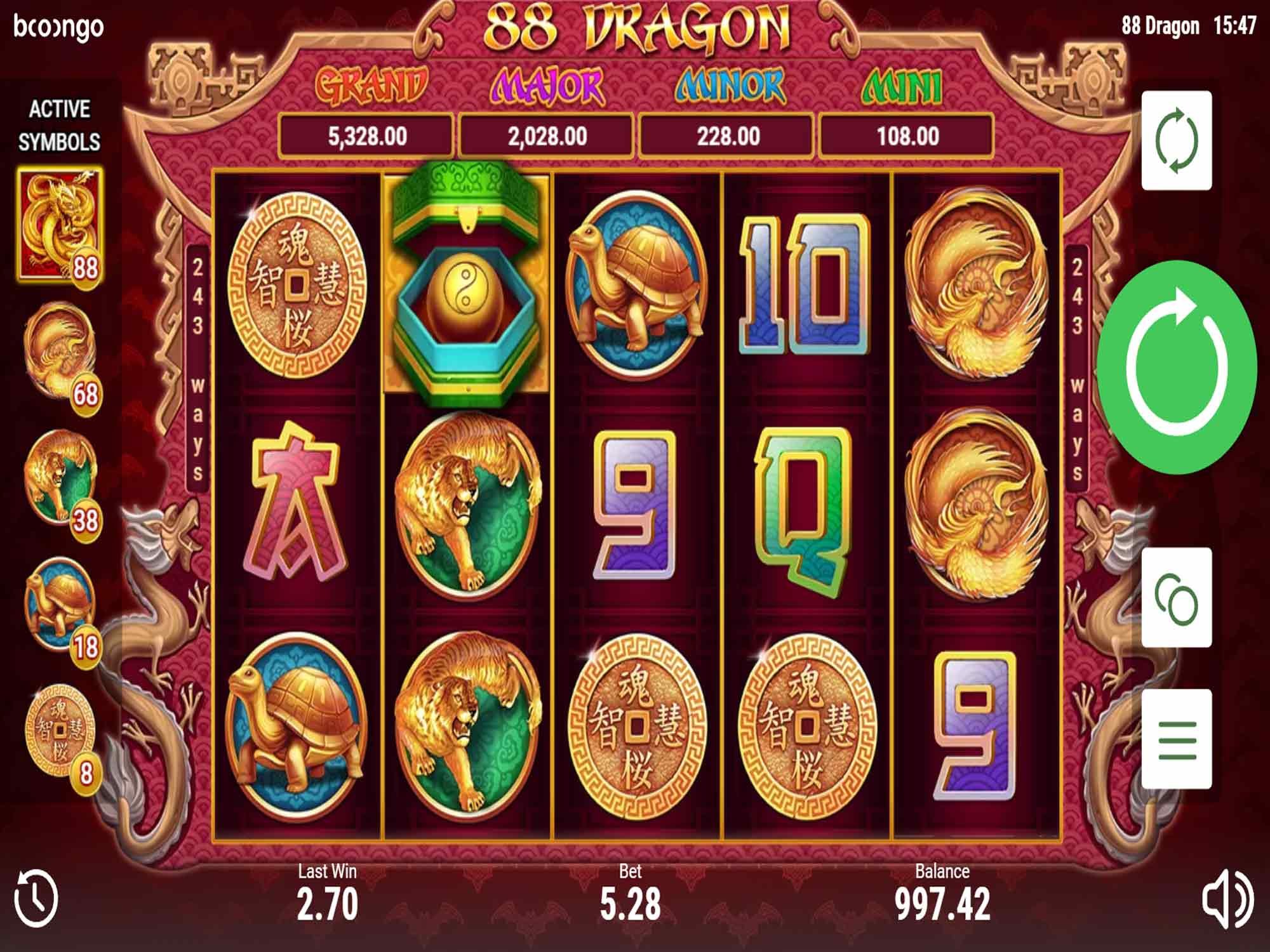 888 Turtles slot machine screenshot