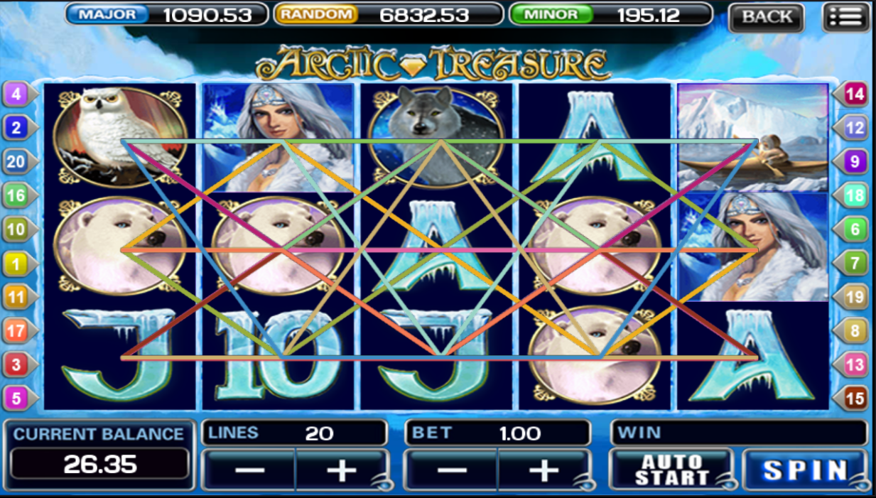 Arctic Treasure video slot game screenshot