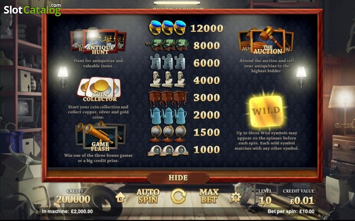 Auction Day video slot machine screenshot