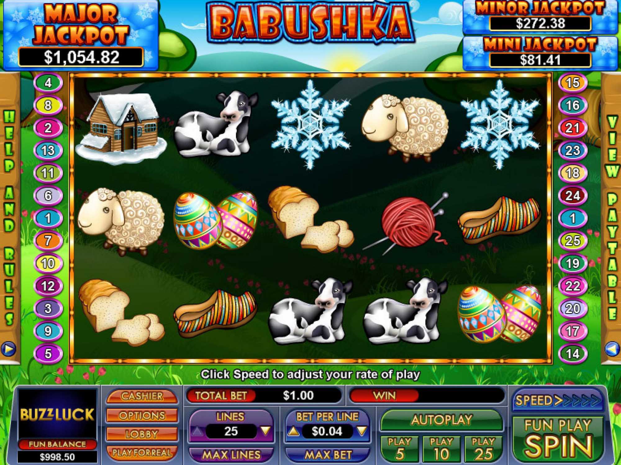 Babushkas video slot game screenshot