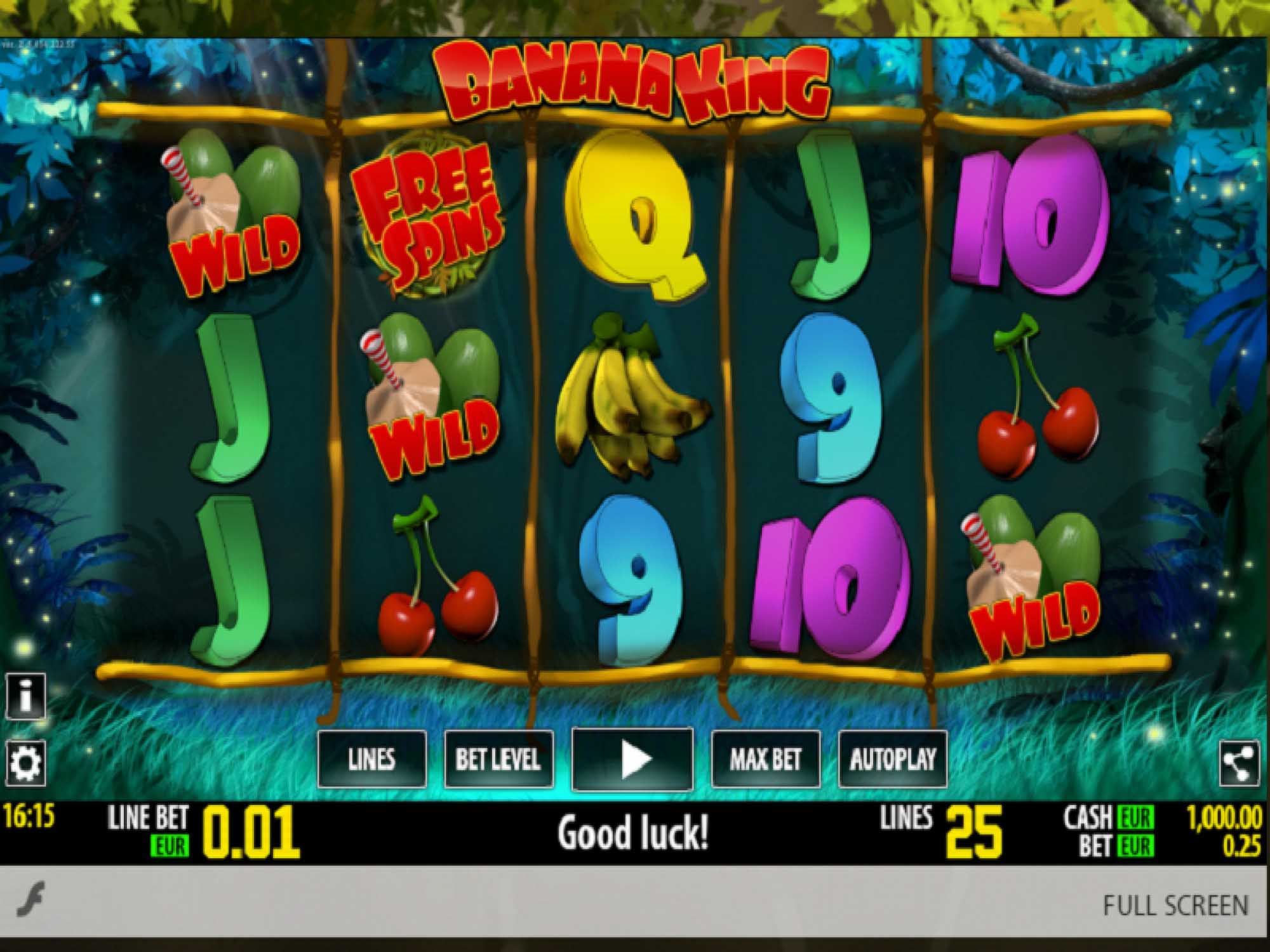 Banana King video slot game screenshot