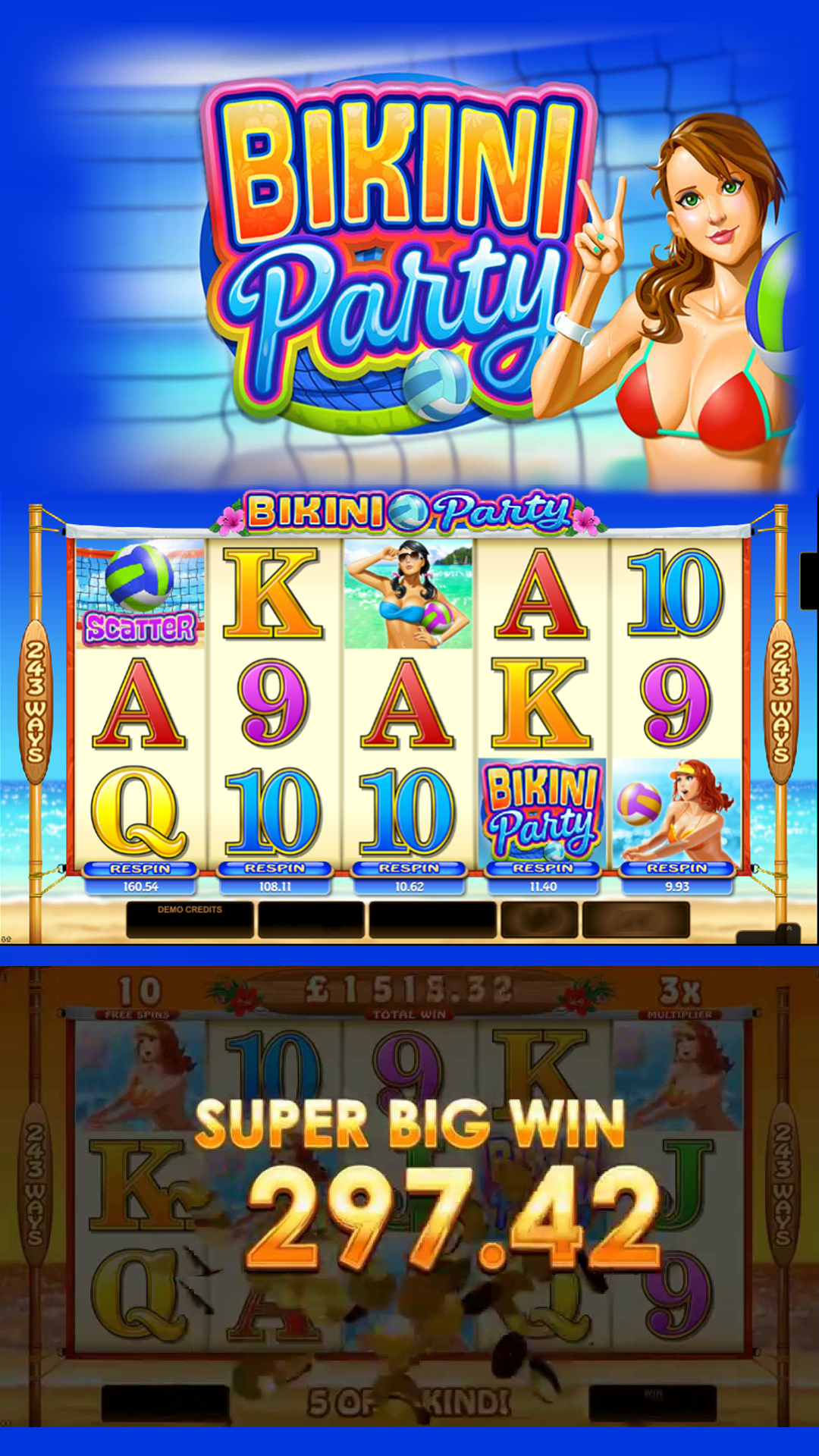 Beach Party slot machine screenshot