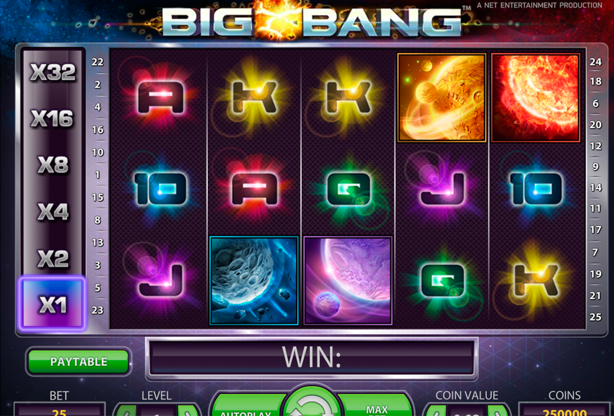 Big Bang slot machine screenshot