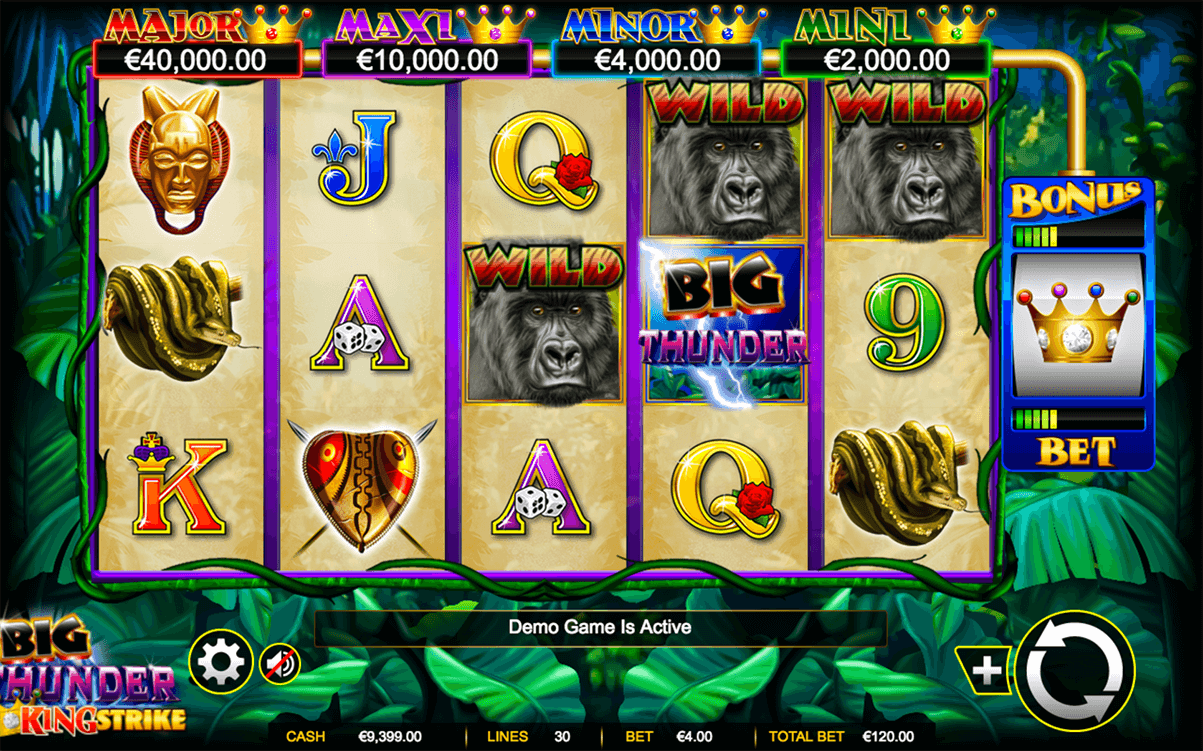 Big Thunder slot machine screenshot