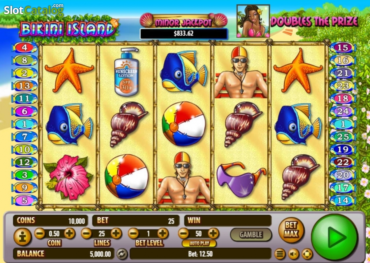 Bikini Island video slot game screenshot