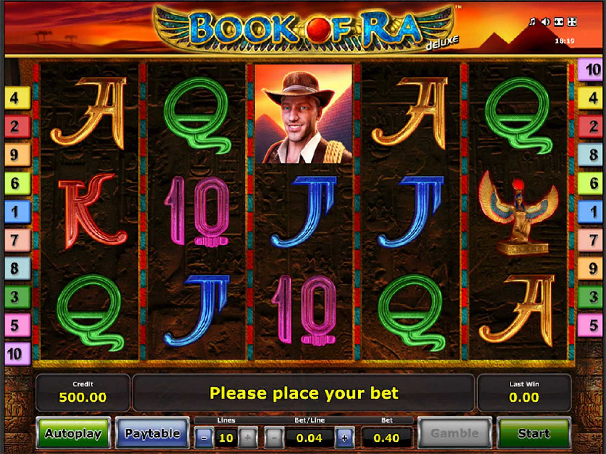 Book of Ra Deluxe slot game screenshot