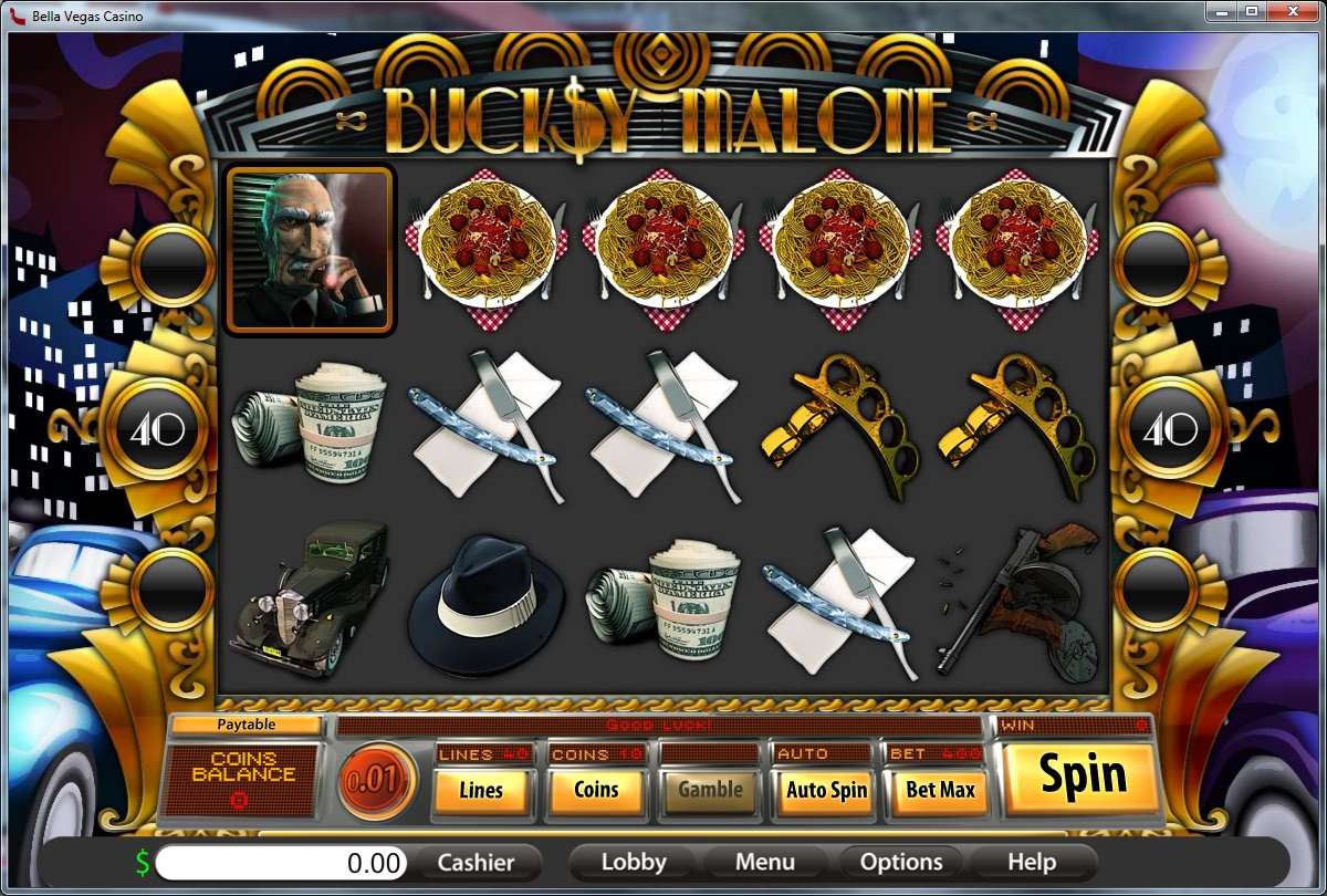 Bucksy Malone video slot game screenshot