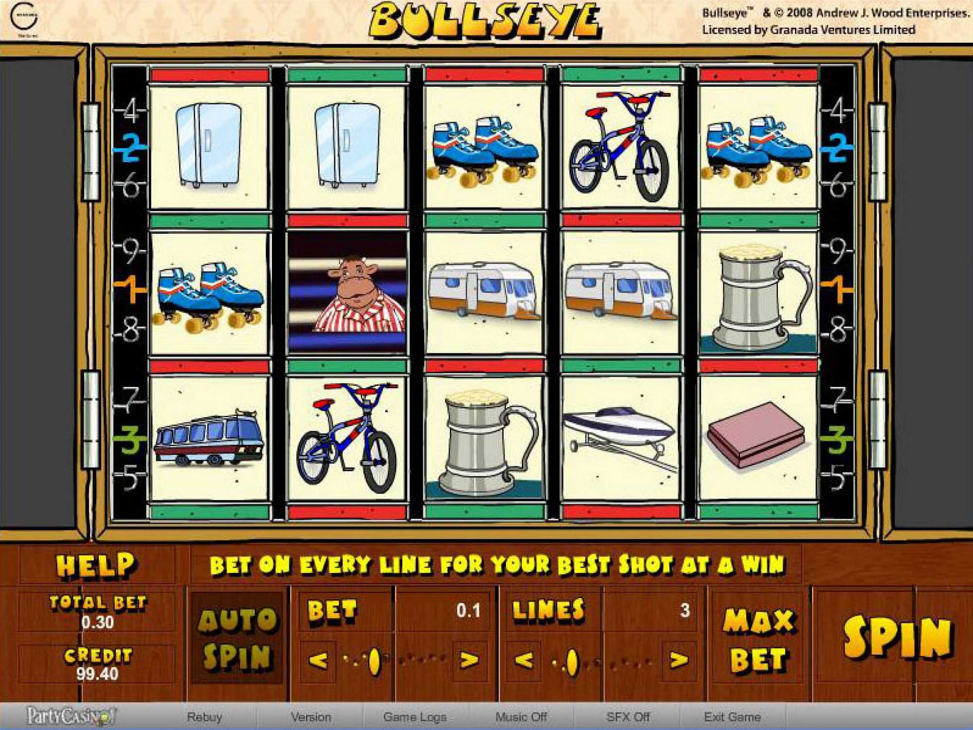 Bulls Eye slot game screenshot