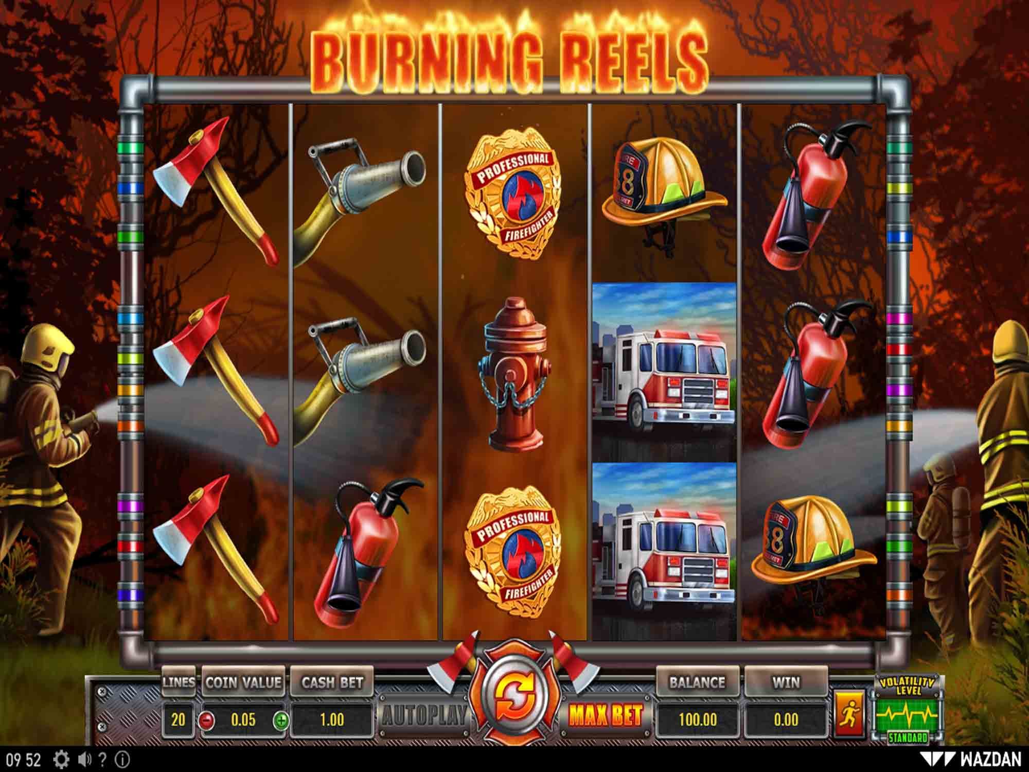 Burning Reels slot game screenshot