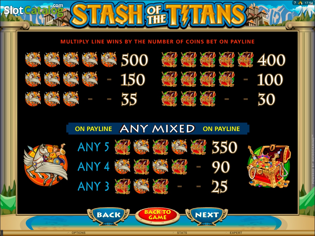 Cash of the Titans video slot machine screenshot