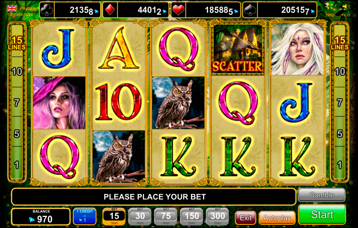 Charms and Witches video slot game screenshot