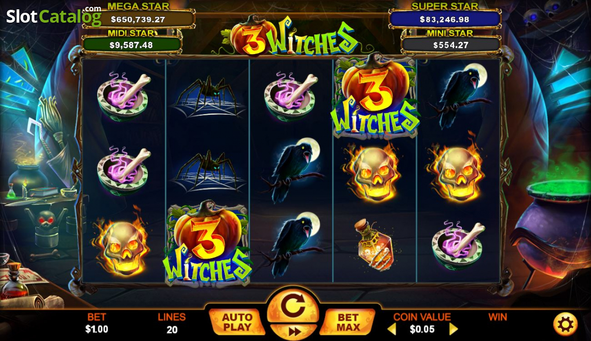 Charms and Witches video slot machine screenshot