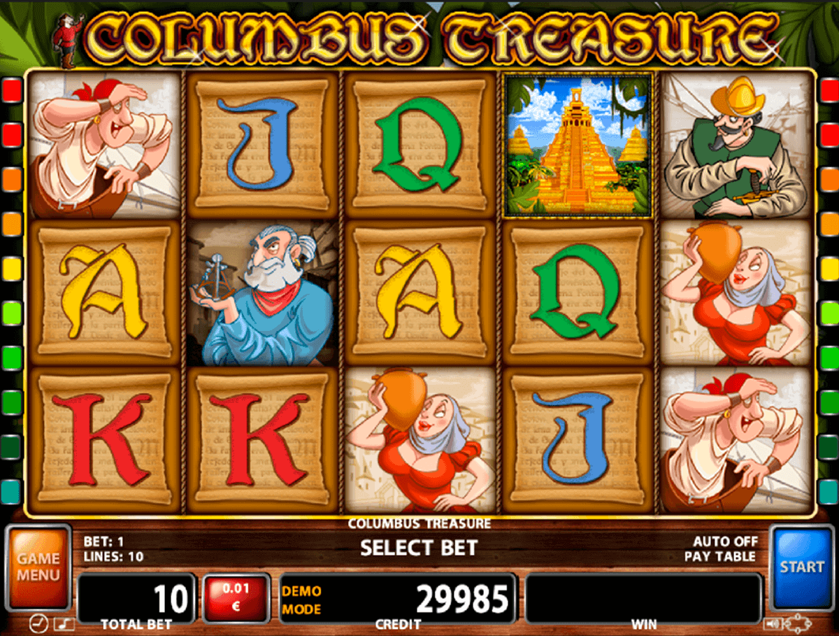 Columbus Treasure slot game screenshot