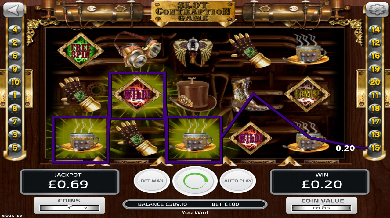 Contraption Game video slot game screenshot