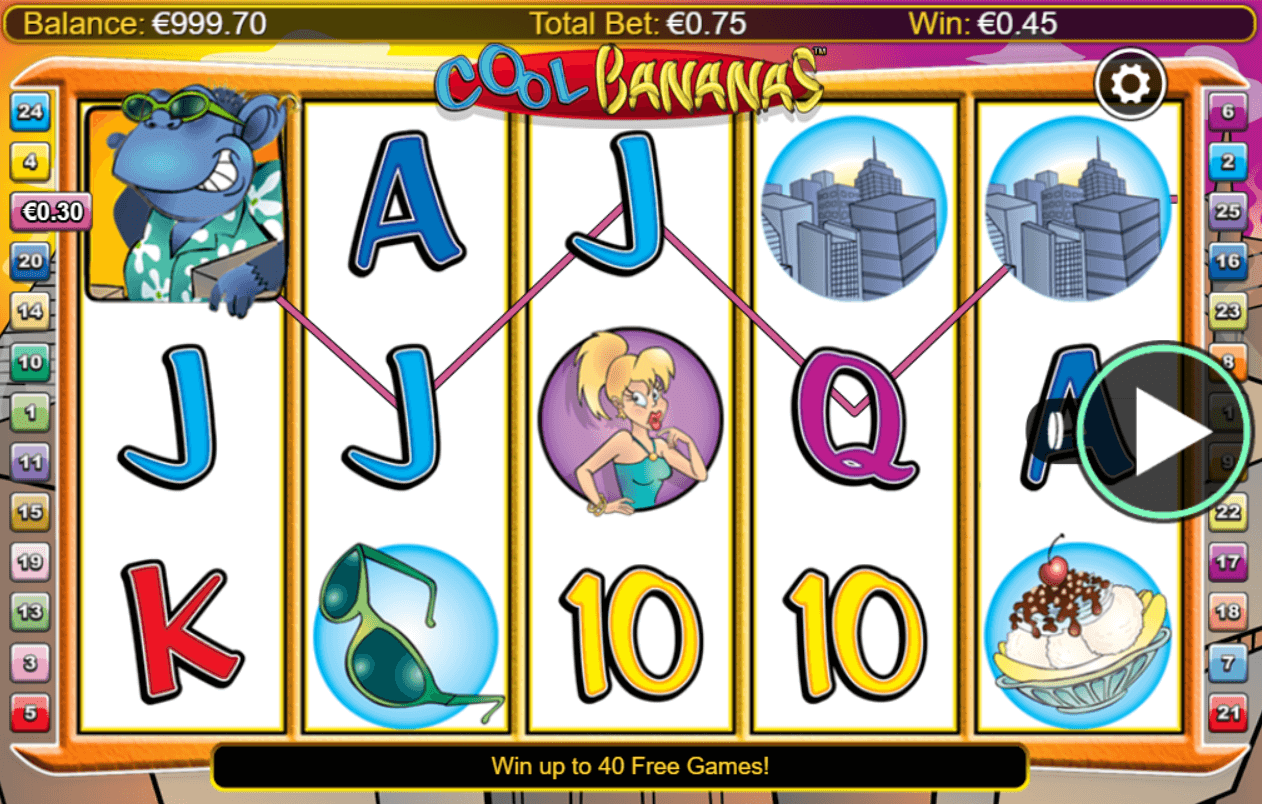 Cool Bananas video slot game screenshot