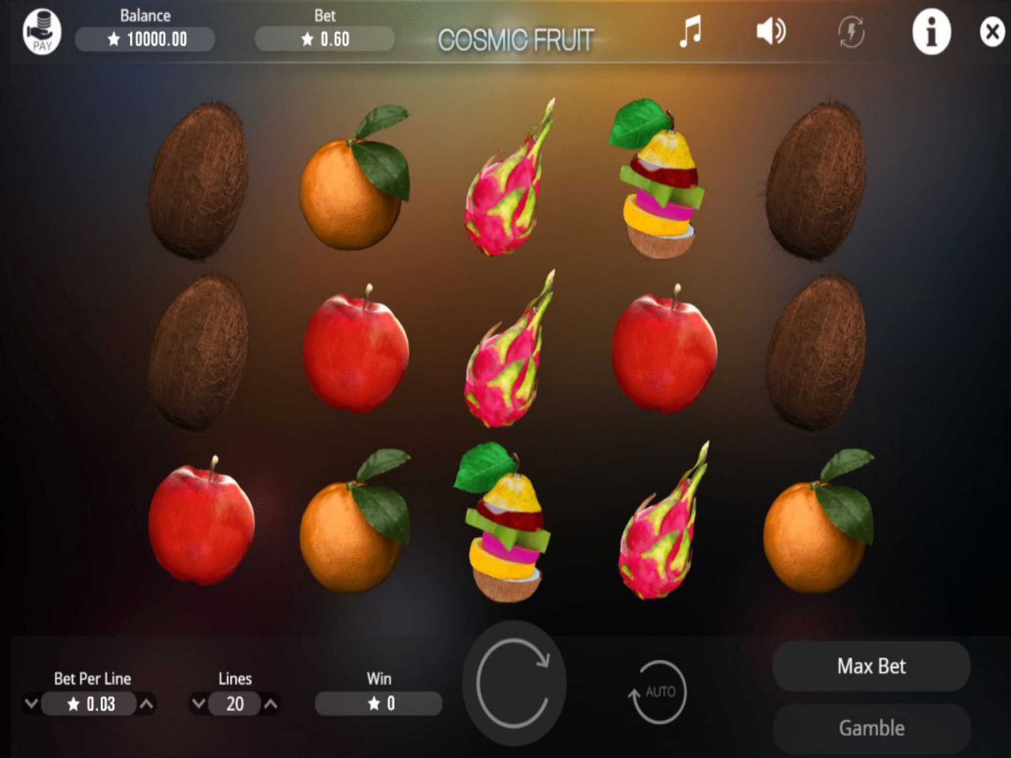 Cosmic Fruit slot machine screenshot