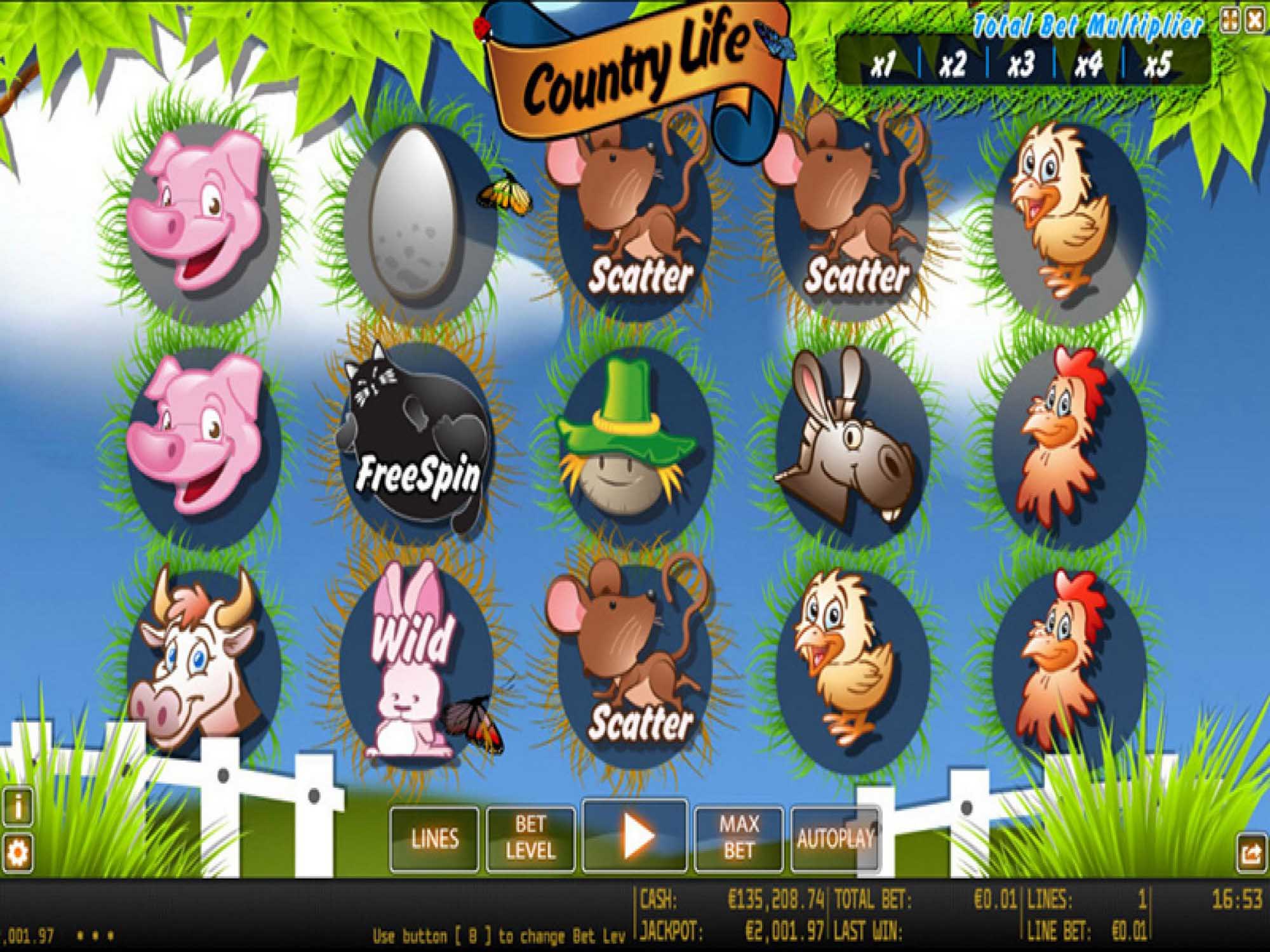 Country Life slot game screenshot