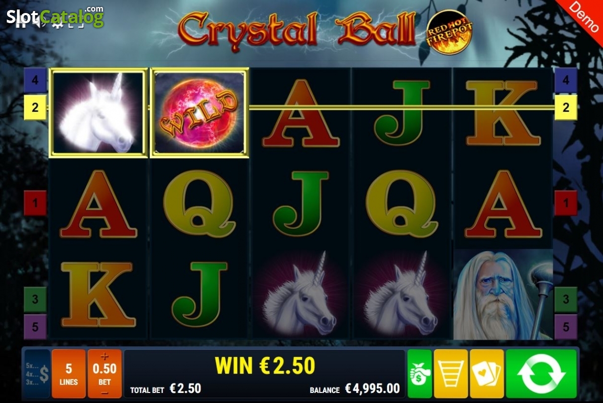 Cristal Ball video slot machine screenshot