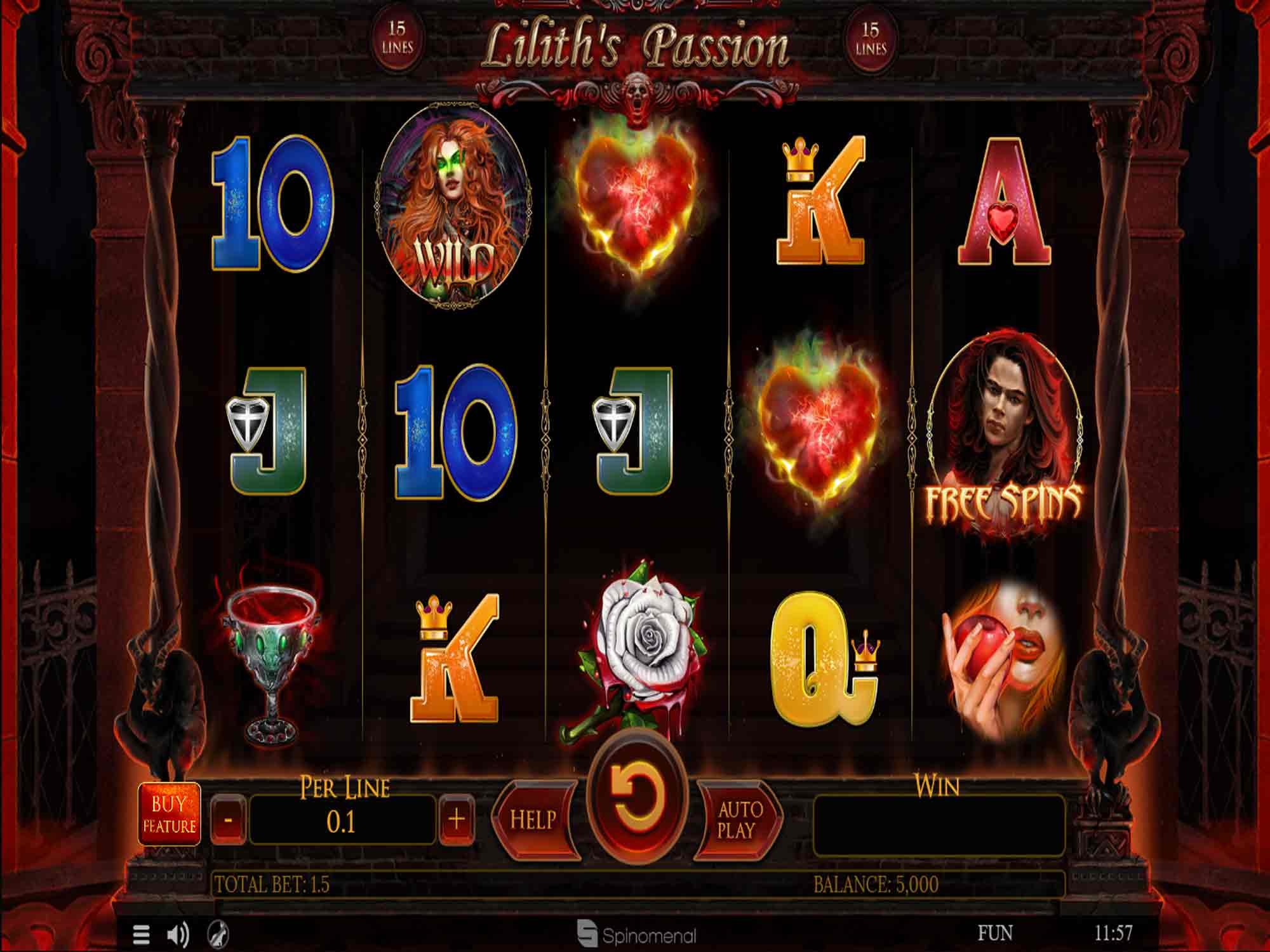 Dark Hearts slot machine screenshot