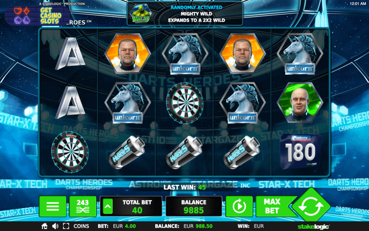 Darts Heroes video slot machine screenshot