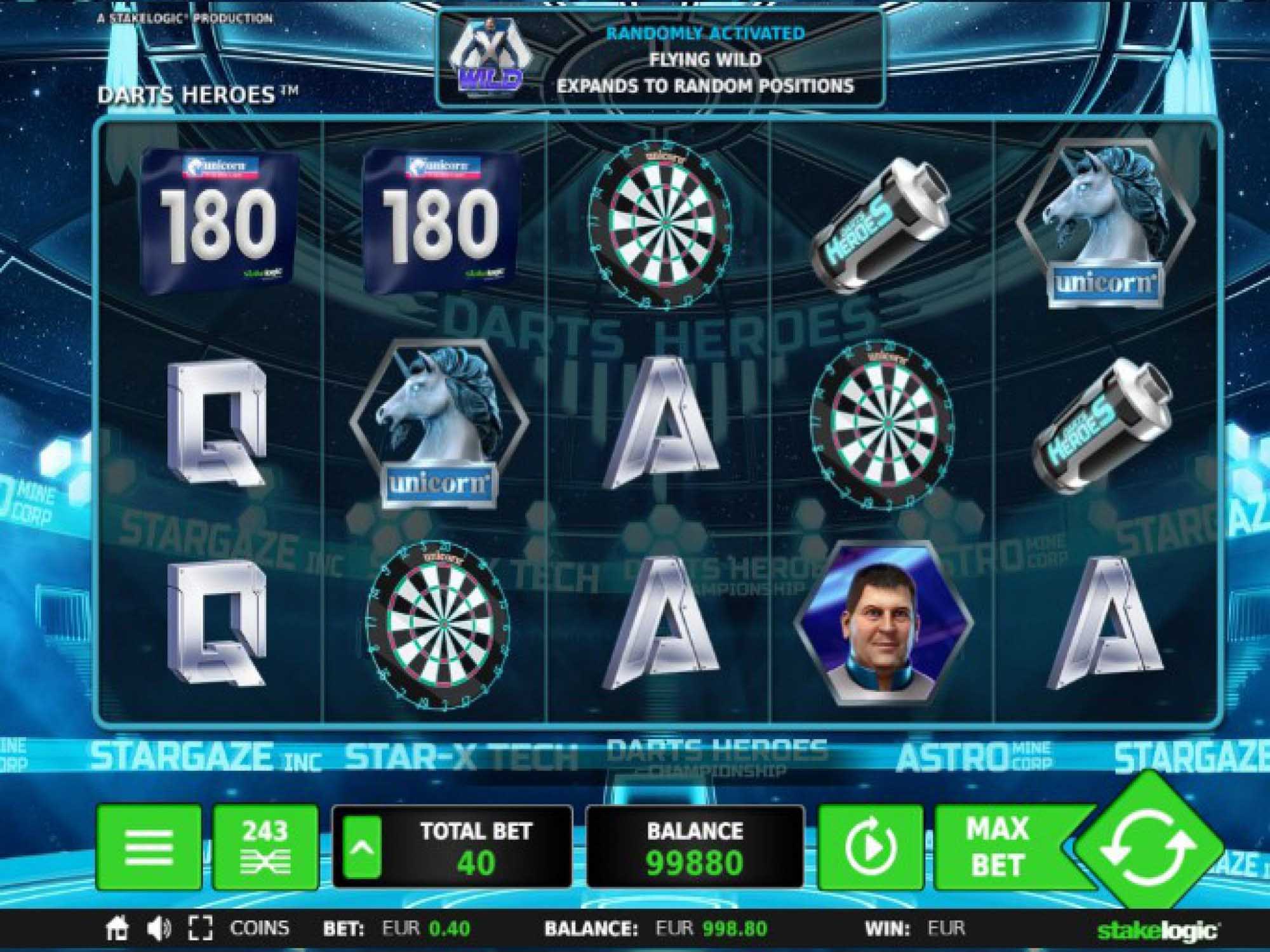 Darts Heroes slot machine screenshot