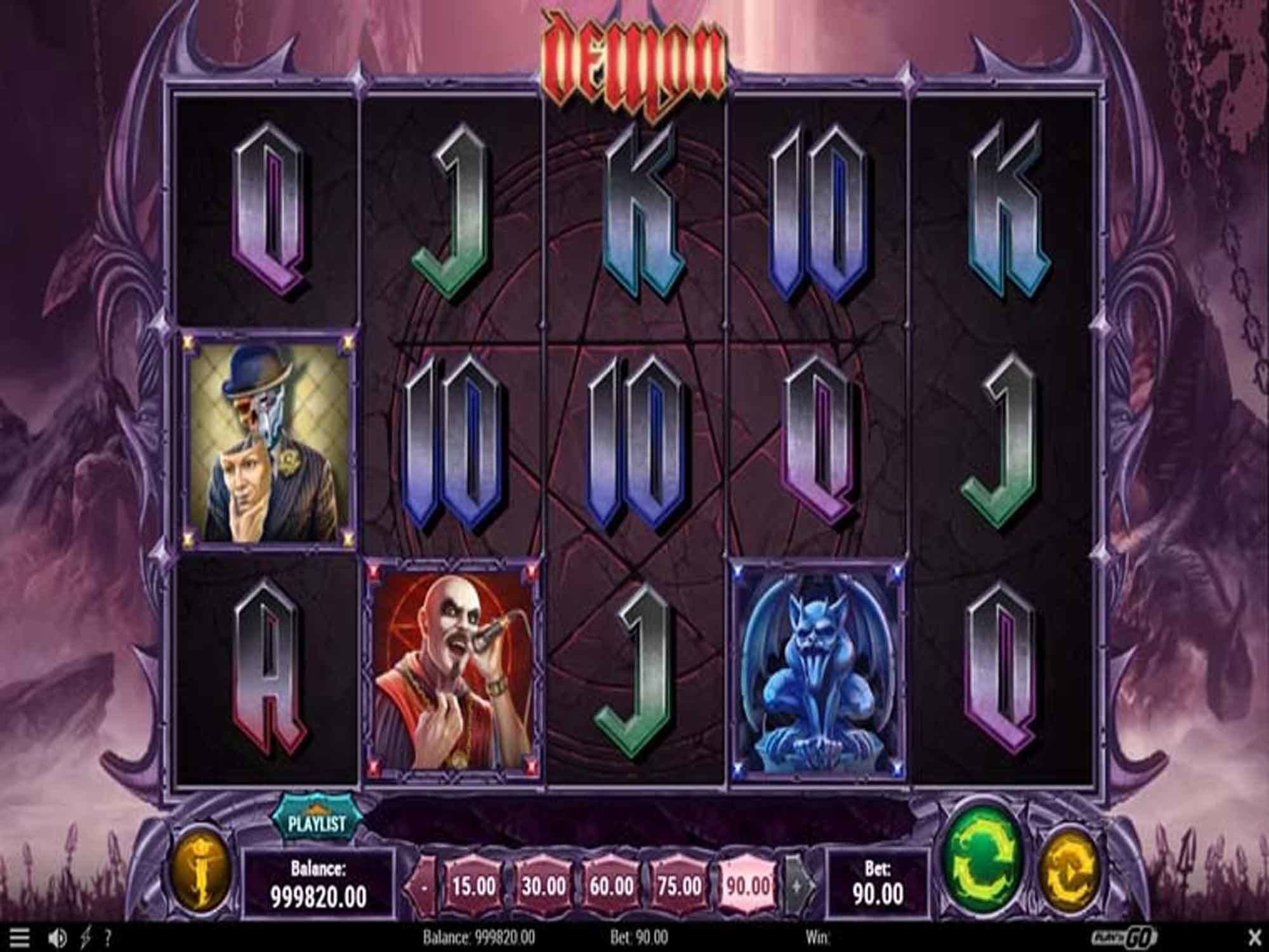 Demon Gems slot machine screenshot