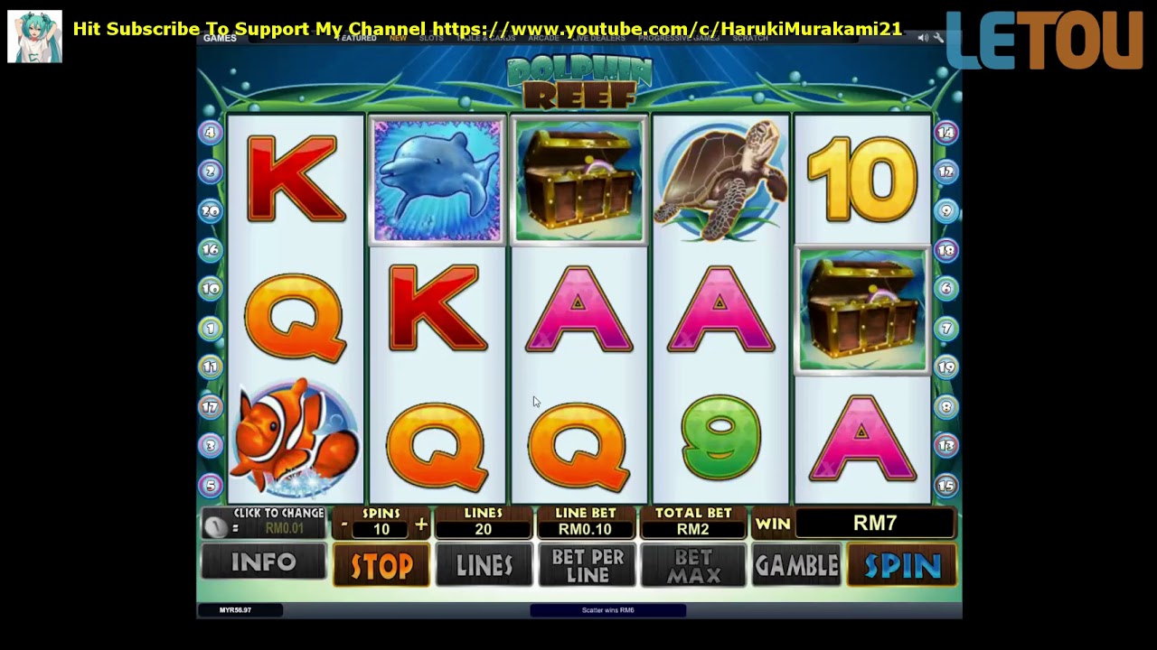 Dolphin Reef slot game screenshot