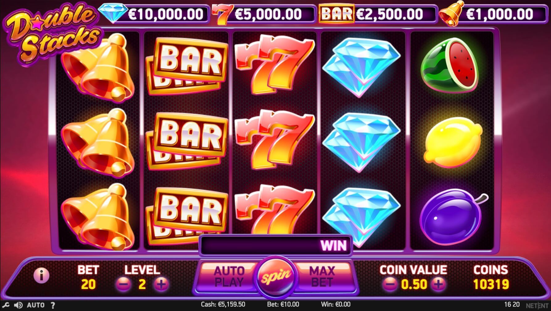 Double Stacks video slot machine screenshot