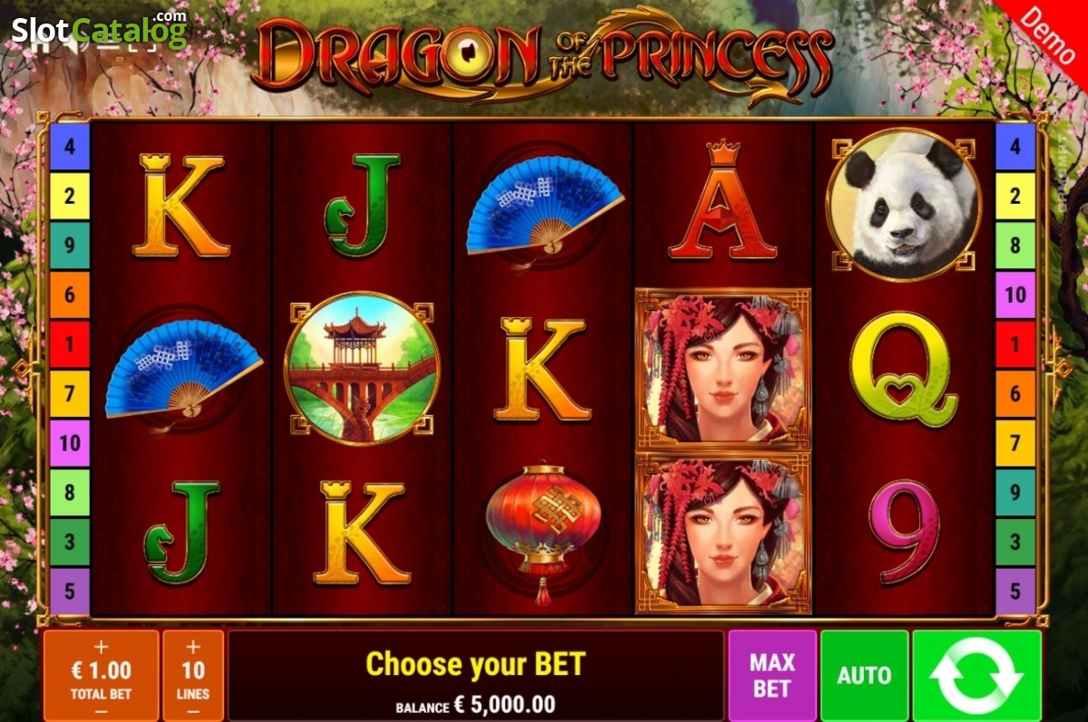 Dragons and Princesses slot machine screenshot