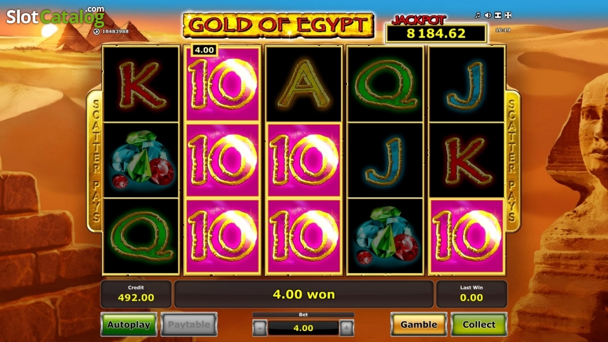 Egyptian Gold video slot game screenshot