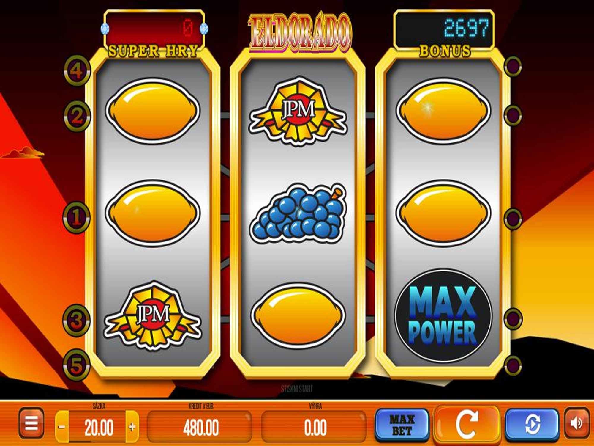 Eldorado Max Power video slot machine screenshot