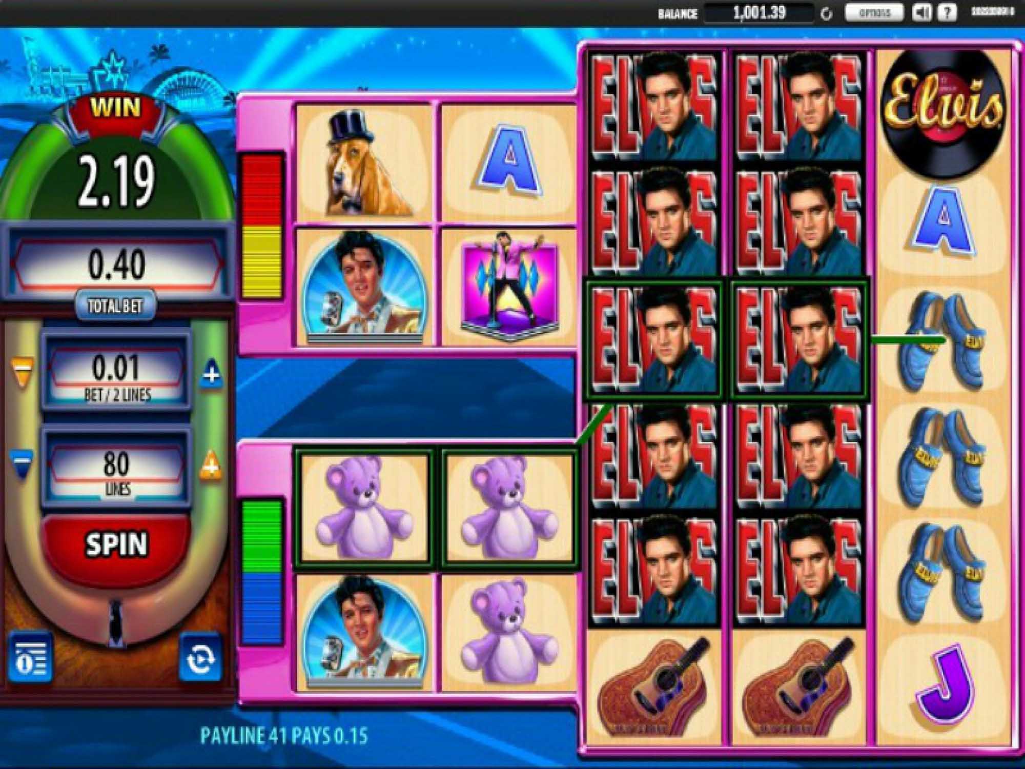 Elvis the King Lives slot machine screenshot