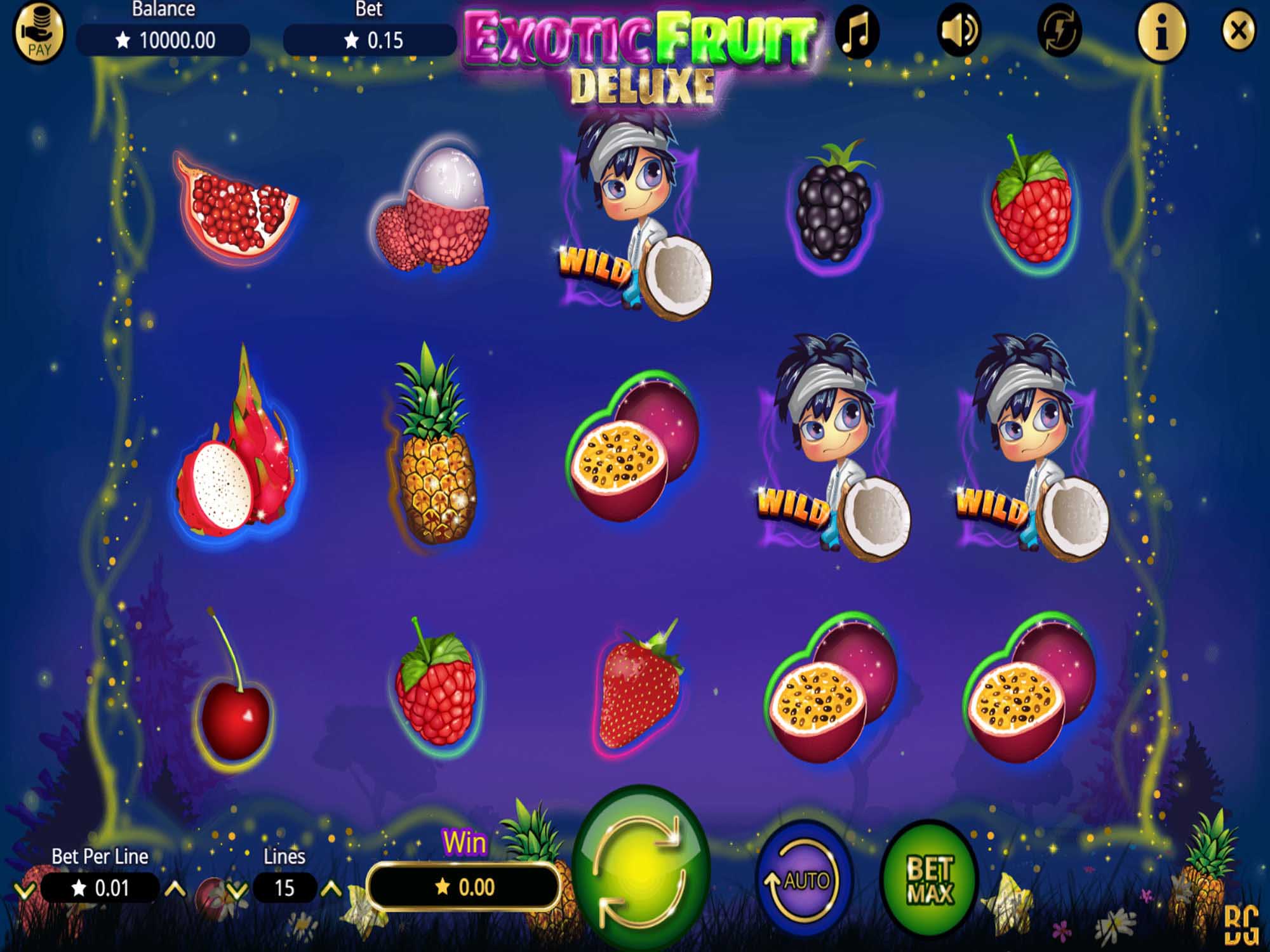 Exotic Fruit video slot machine screenshot