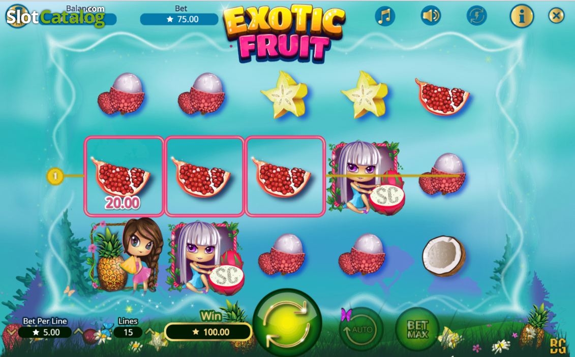 Exotic Fruit video slot game screenshot