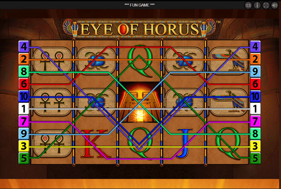 Eye of Horus video slot machine screenshot