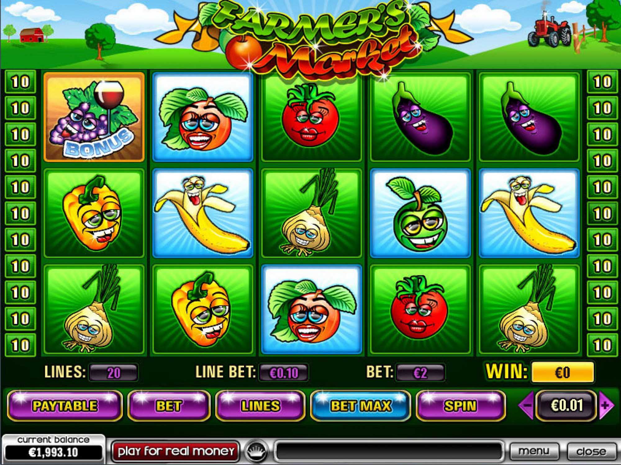 Farmers Market slot machine screenshot