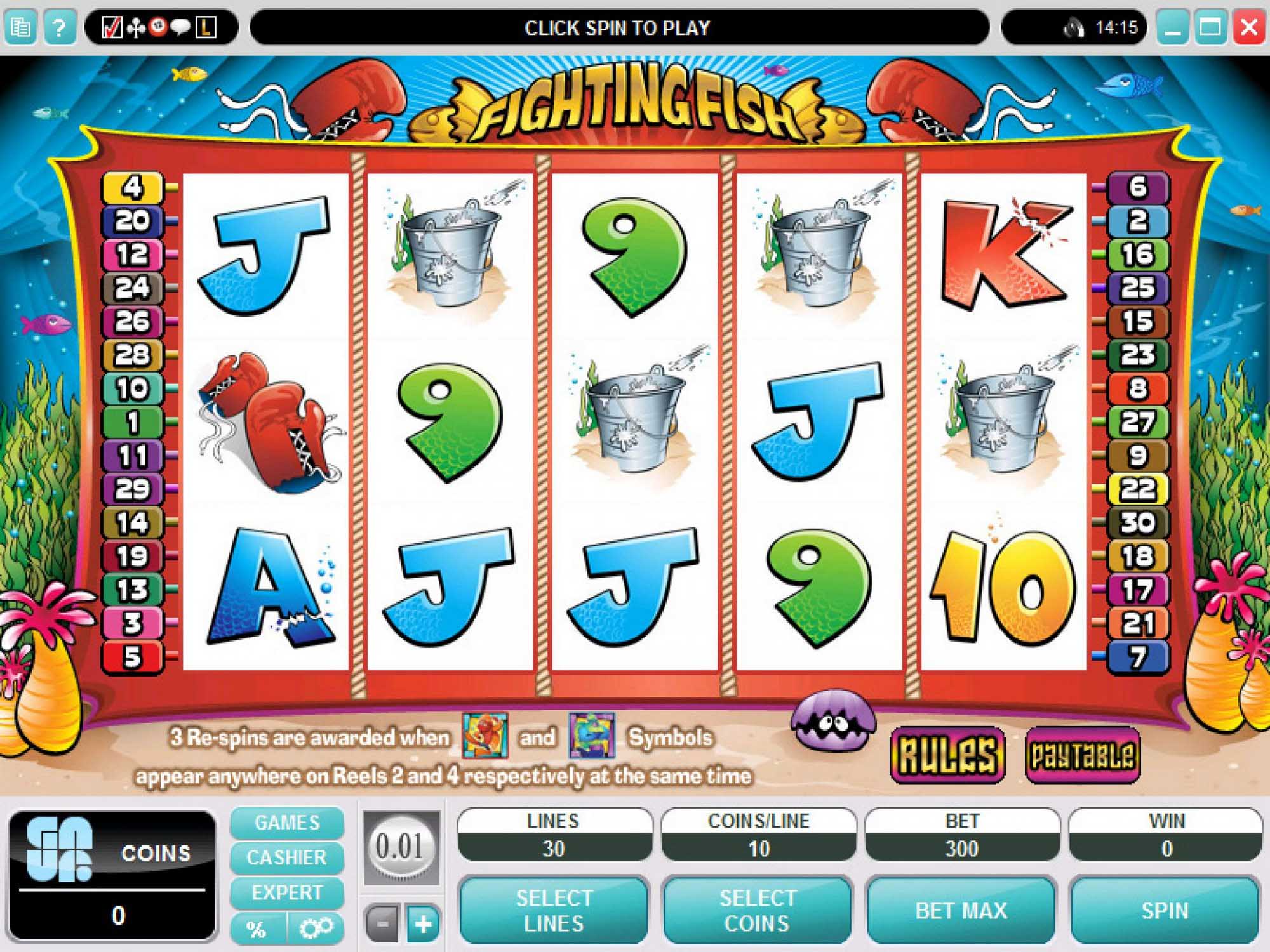 Fighting Fish slot machine screenshot