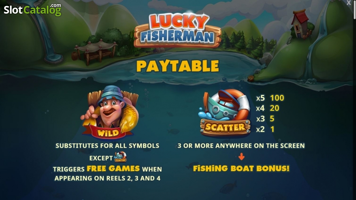 Fishermen video slot machine screenshot