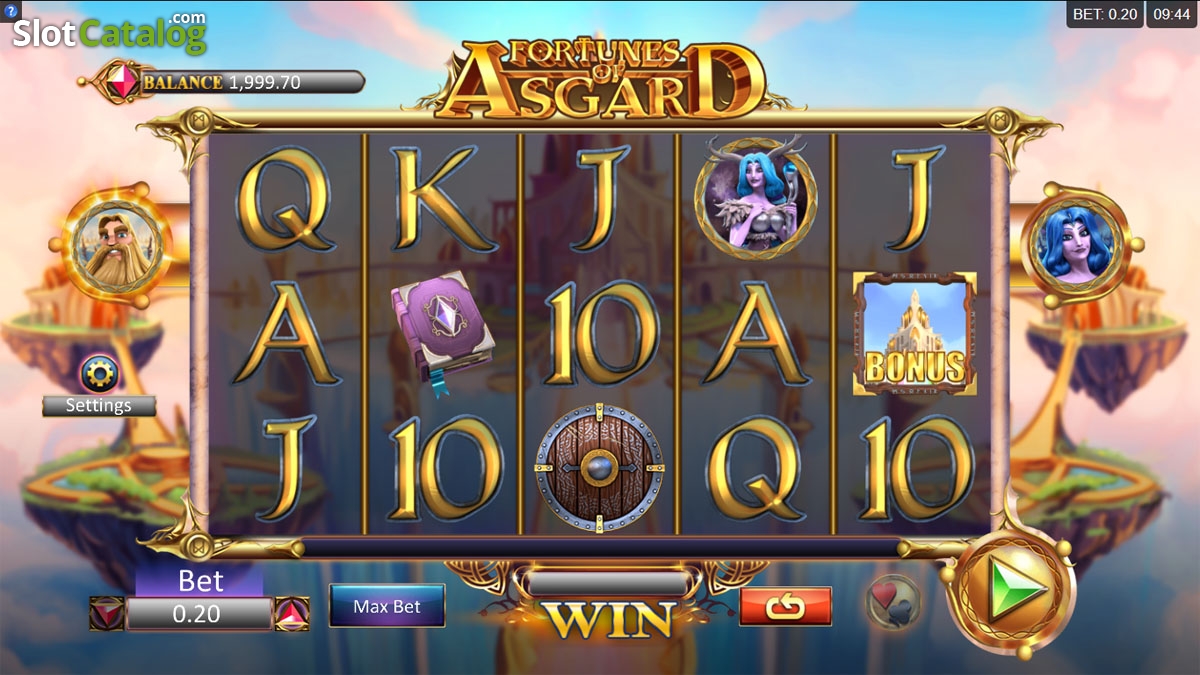 Fortune of the Gods video slot machine screenshot