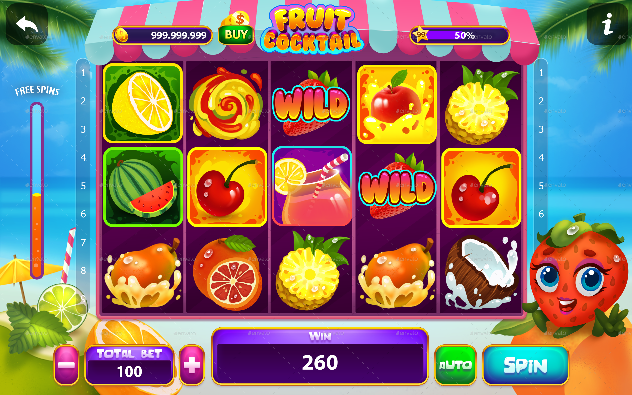 Fruit Salad slot game screenshot