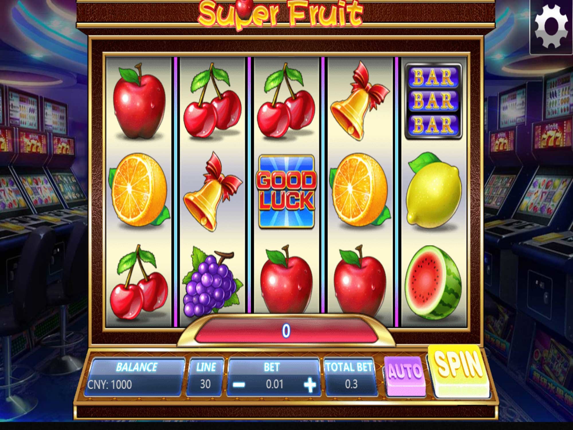 Fruit slot machine screenshot