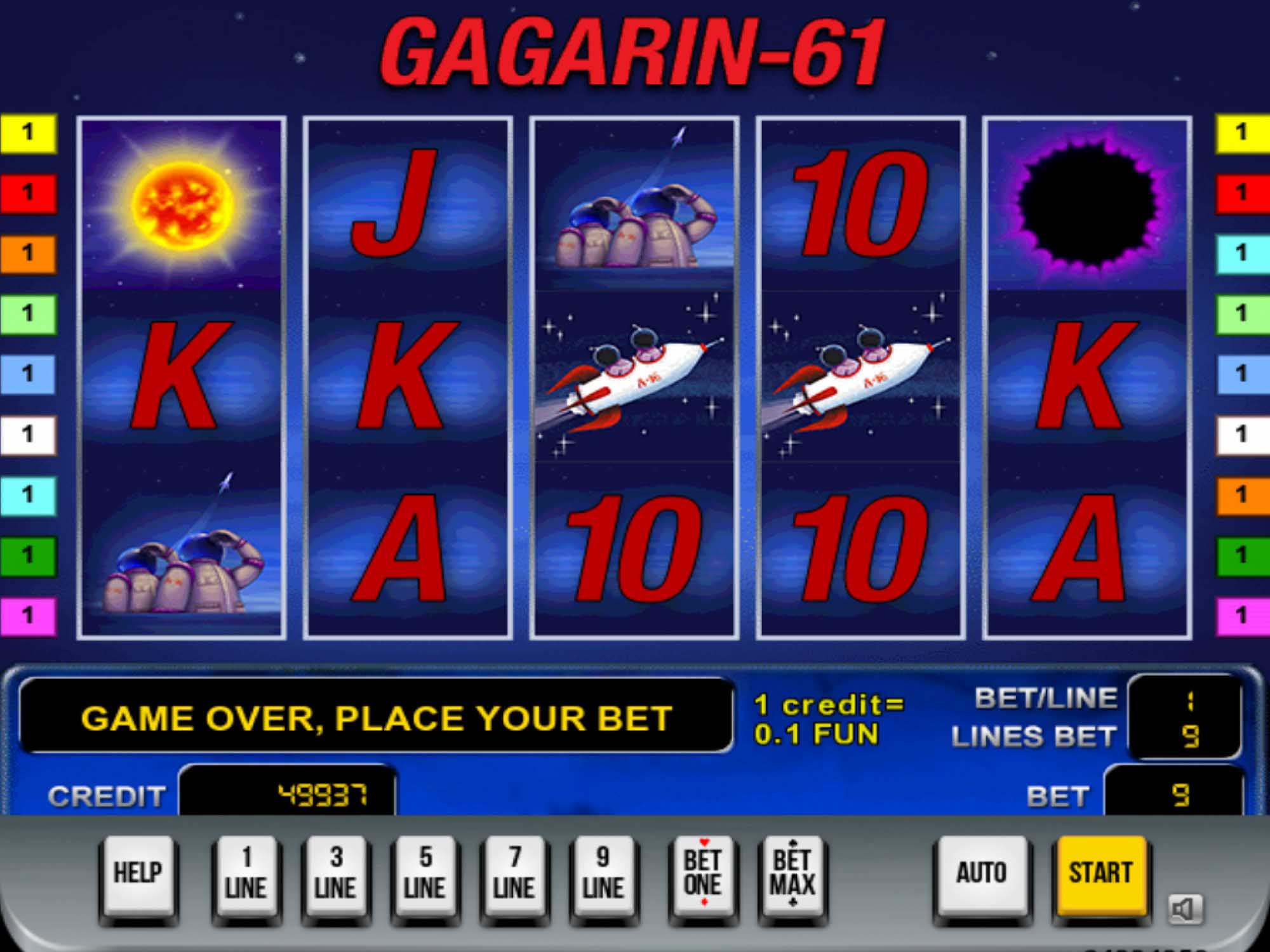 Gagarin-61 slot machine screenshot