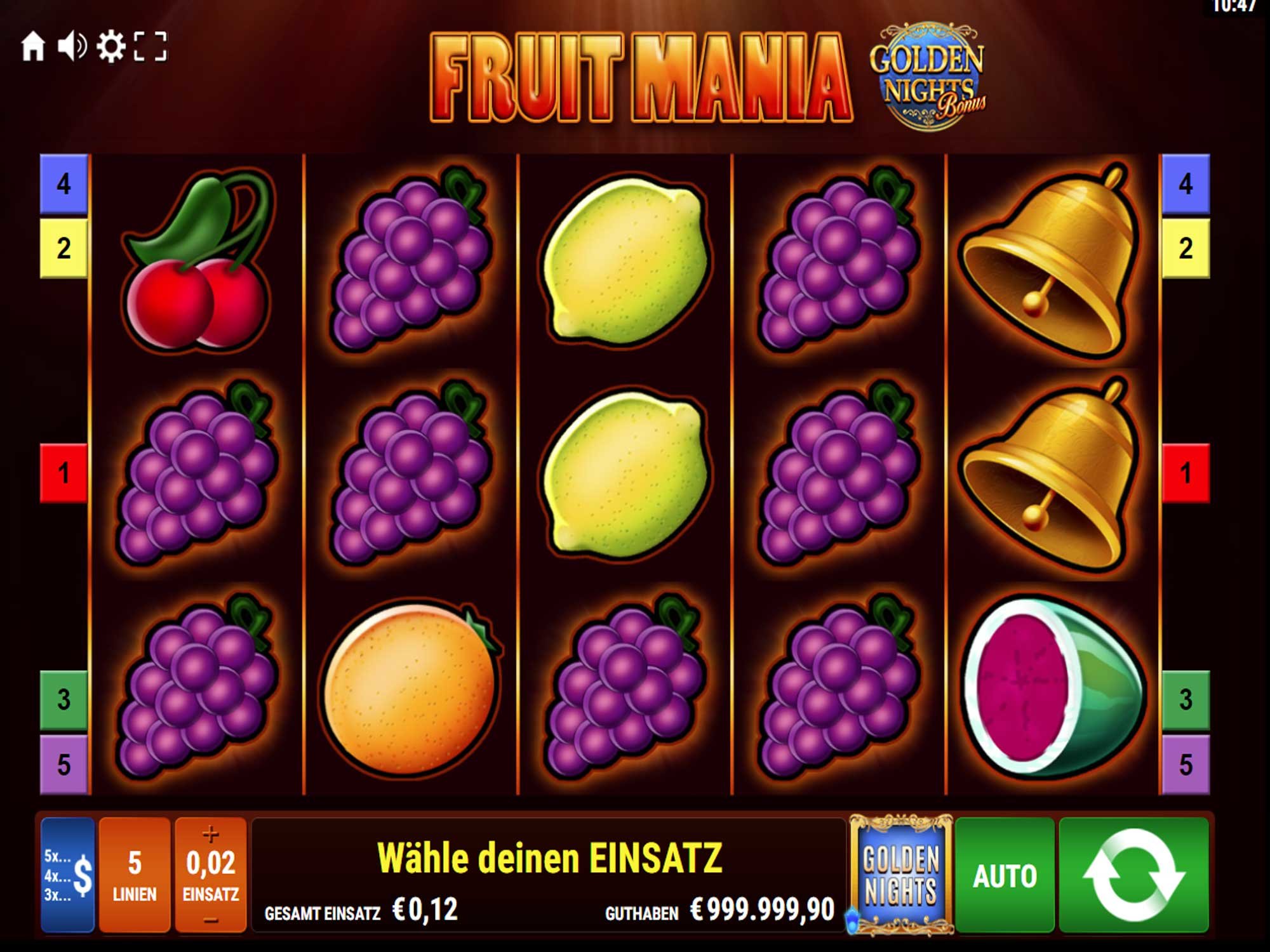 Gold Medal Mania video slot game screenshot