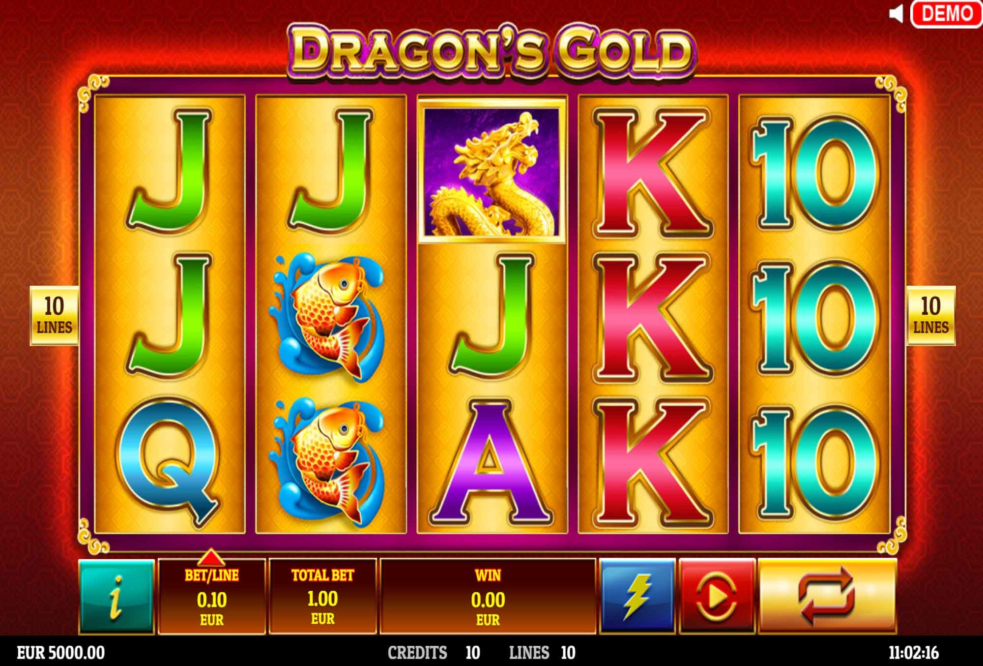 Gold video slot game screenshot