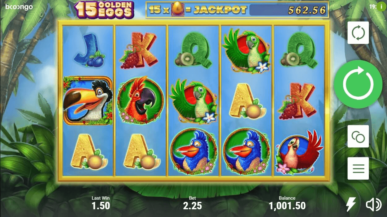 Golden Eggs video slot game screenshot