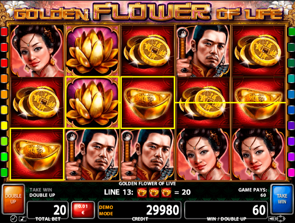 Golden Flower of Life slot machine screenshot