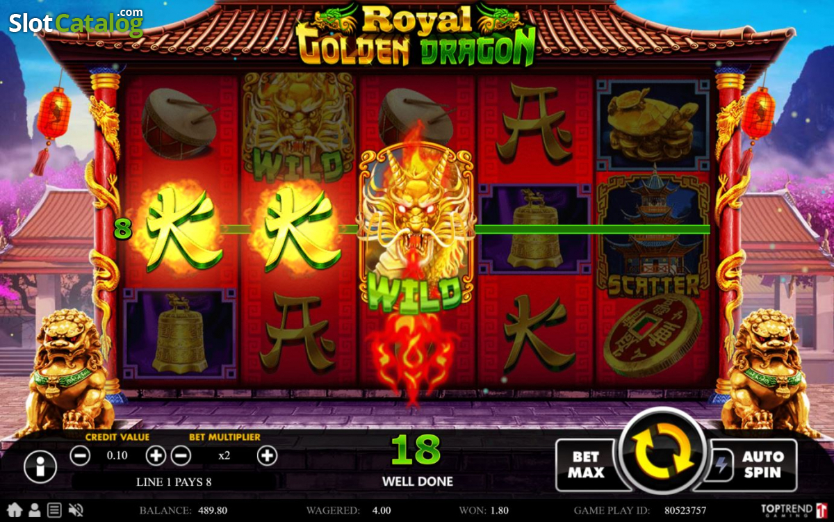 Golden New World video slot machine screenshot