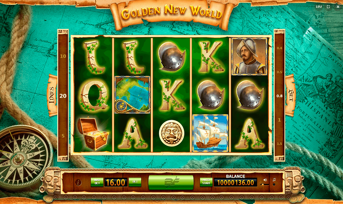 Golden New World slot machine screenshot